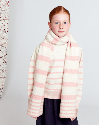 Παιδικό Κασκόλ Pink Stripes