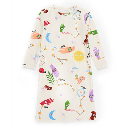 Παιδικό Βελούδινο Φόρεμα Esoteric Cloudy White