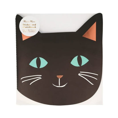 Τετράδιο Ζωγραφικής με Αυτοκόλλητα Halloween Cat