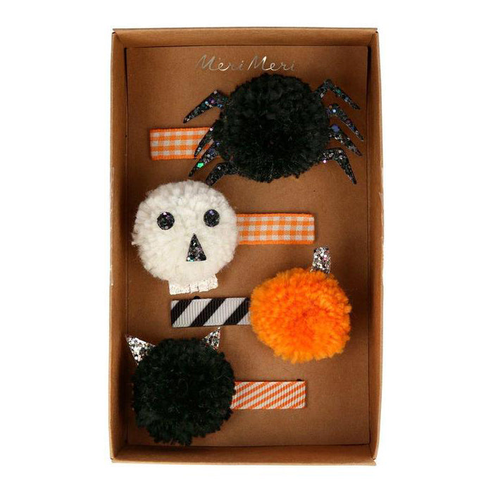 Παιδικά Κλιπς Μαλλιών Halloween Pom-Pom