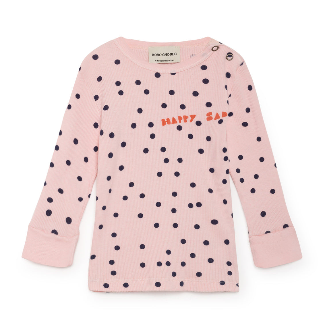 Βρεφική Μακρυμάνικη Μπλούζα Ροζ Πουά