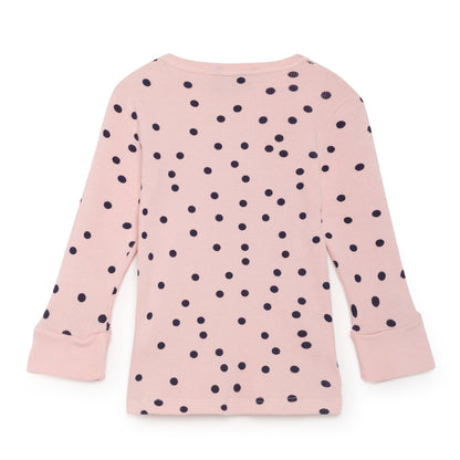 Βρεφική Μακρυμάνικη Μπλούζα Ροζ Πουά