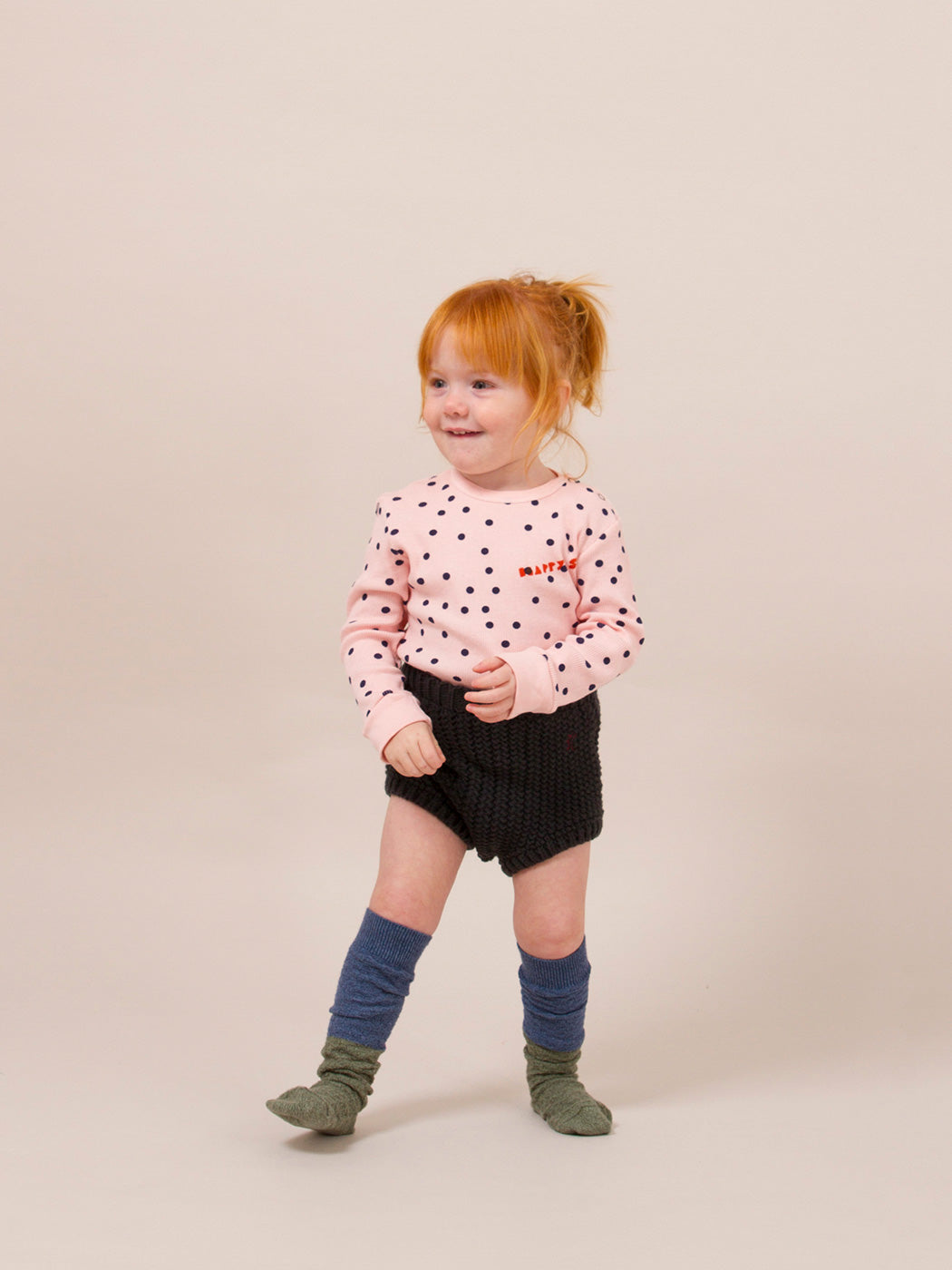 Βρεφική Μακρυμάνικη Μπλούζα Ροζ Πουά