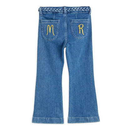 Παιδικό Παντελόνι Τζιν Flared με Κεντημένα Γράμματα