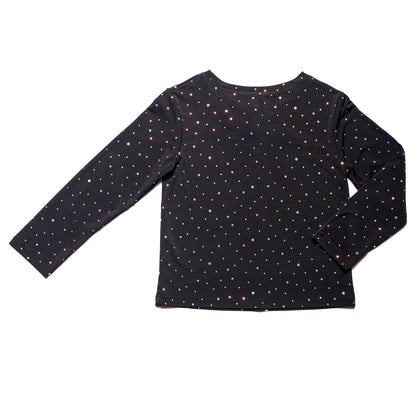 Kids Longsleeve Blouse Multi Foil Black