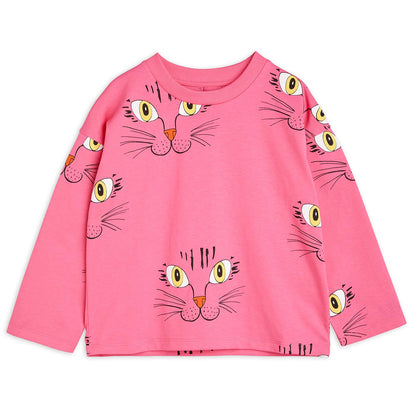 Παιδική Μακρυμάνικη Μπλούζα Cat Face Pink
