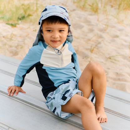 99.LW19880_2619 # Kids' Sun Hat Cecilia Shark Dove Blue