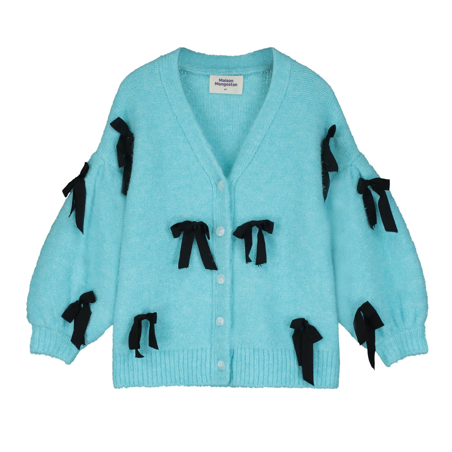 52B.25200003 # Kids Knitted Cardigan Sky Blue