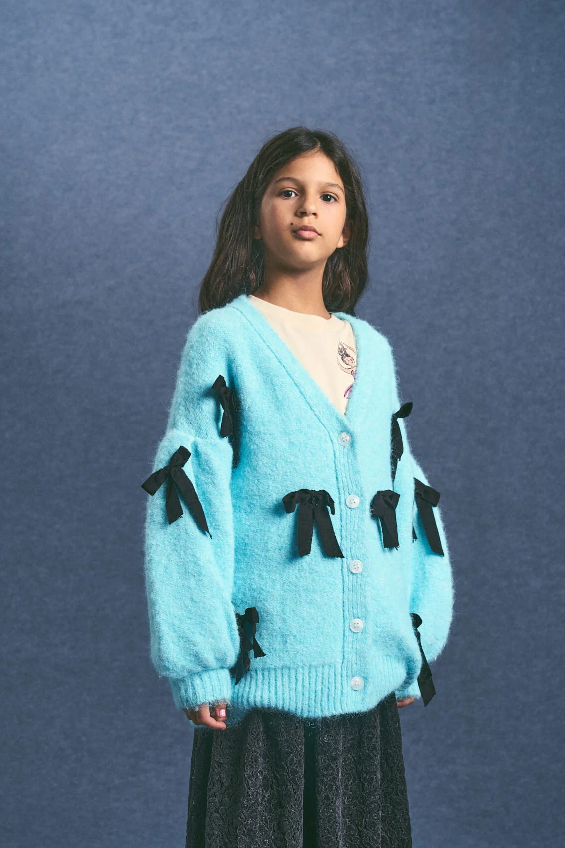52B.25200003 # Kids Knitted Cardigan Sky Blue
