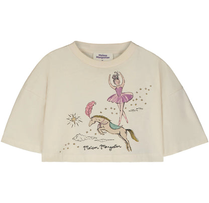 52B.25200045 # Παιδική Κοντομάνικη Μπλούζα Crop Top Ballerina