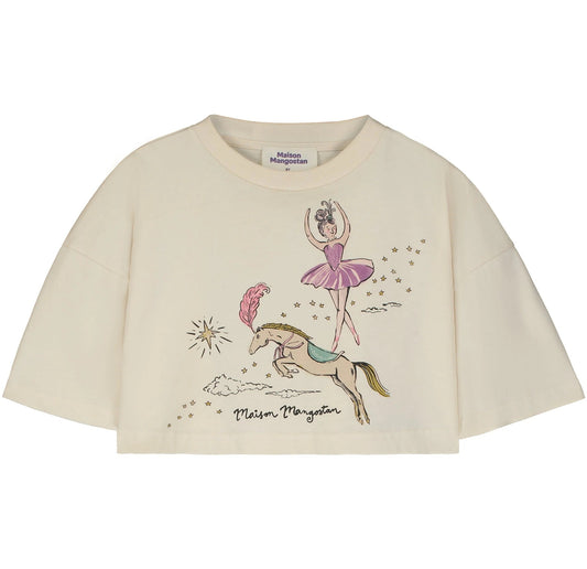 52B.25200045 # Παιδική Κοντομάνικη Μπλούζα Crop Top Ballerina