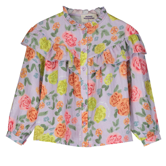 52B.25200049 # Παιδικό Μακρυμάνικο Πουκάμισο Roses Lilac