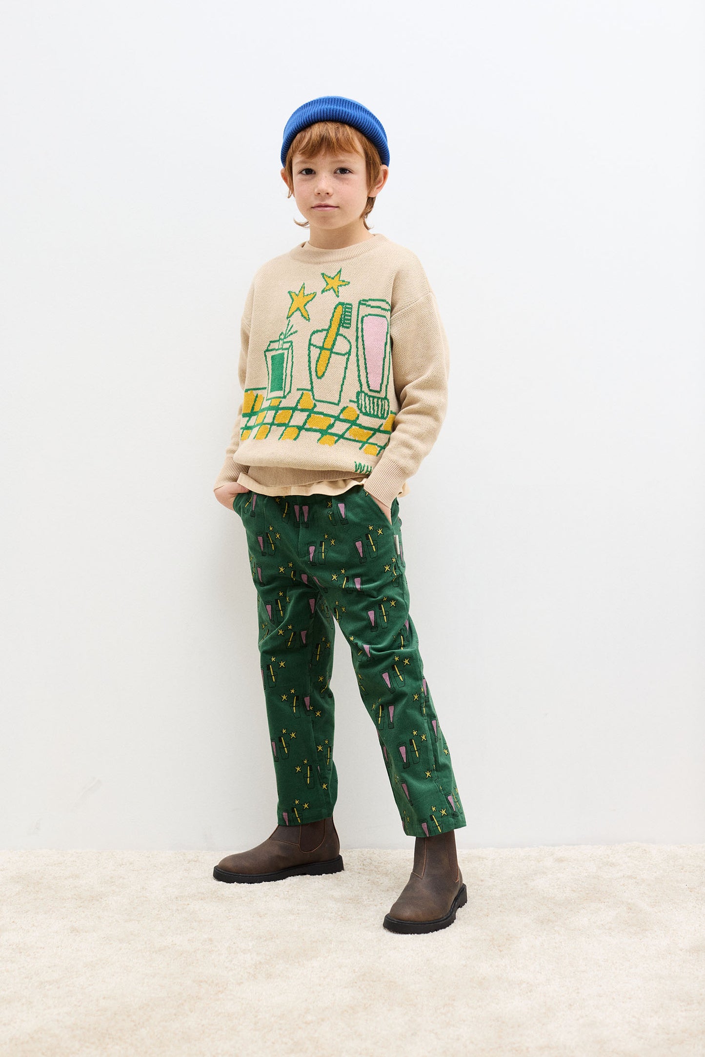 52B.25588-EMERALD # Παιδικό Κοτλέ Παντελόνι Magic Toothbrush