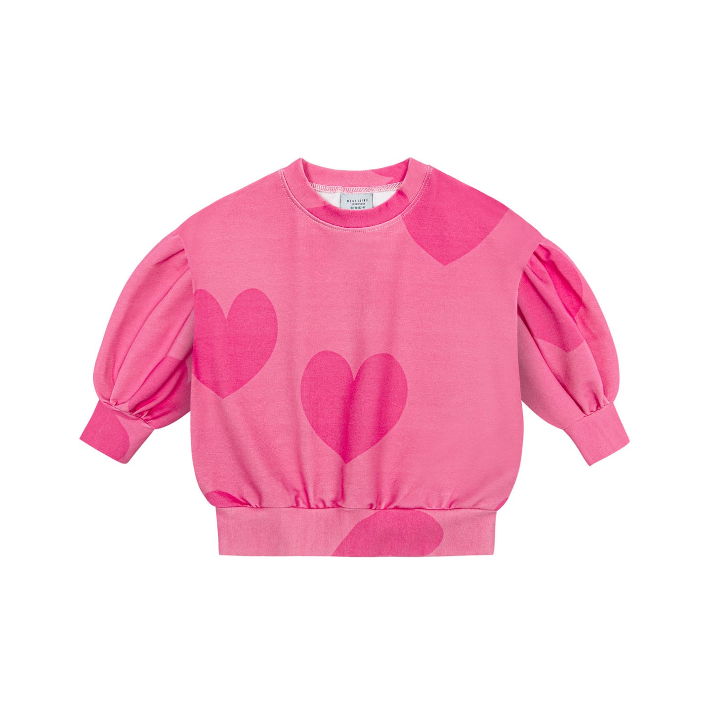 52B.HEARTS PINK _PUFF # Kid's Hoodie Hearts Pink