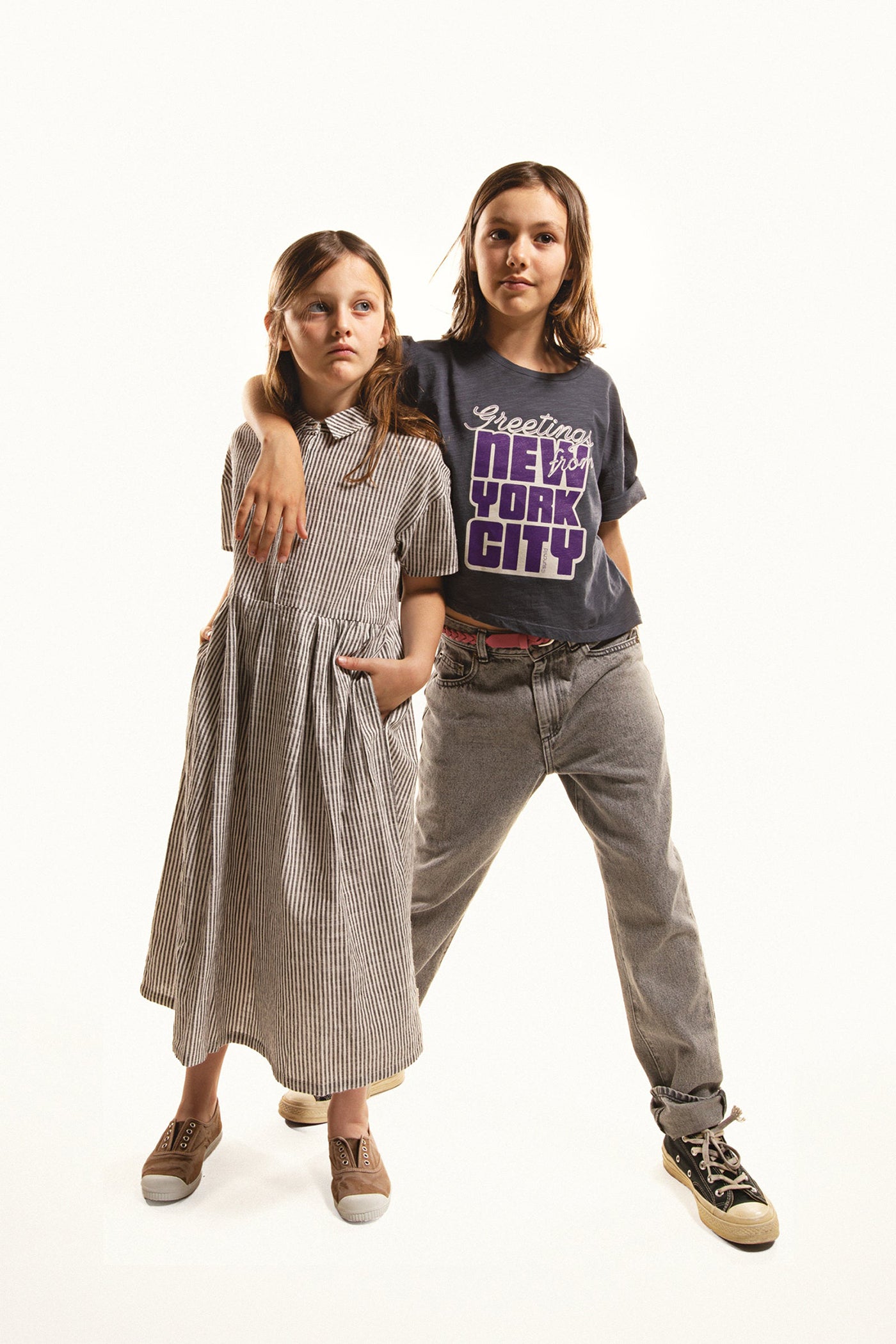 52A.GREETINGS_3001_Ard # Κοντομάνικη Μπλούζα Κροπ Τοπ Greetings Ardoise