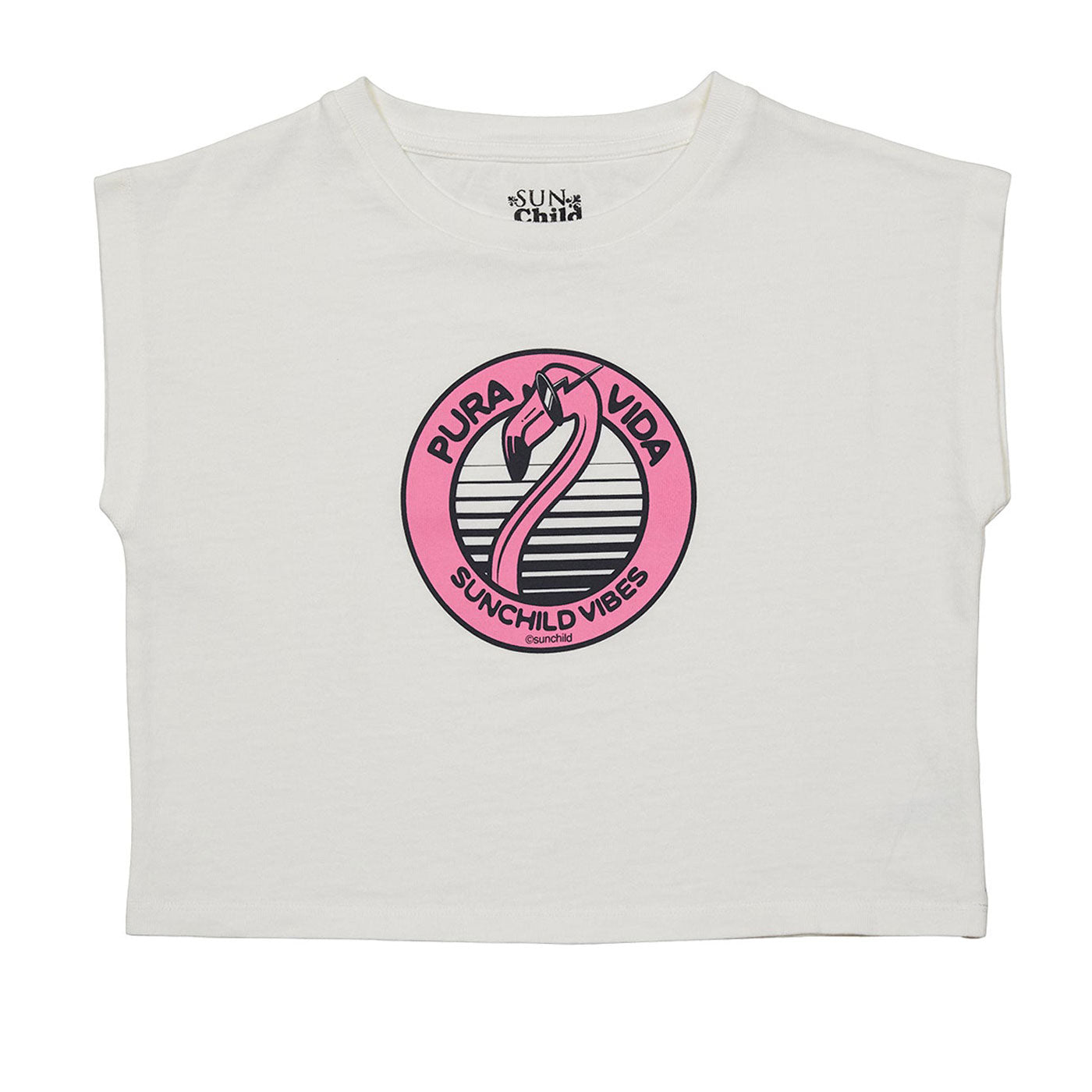 52A.FLAMINGO_3005_Milk # Παιδική Μπλούζα Flamingo Milk