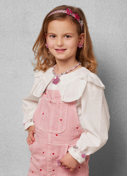 99.NECKPLANETSHEAR # Kids Planet Heart Necklace