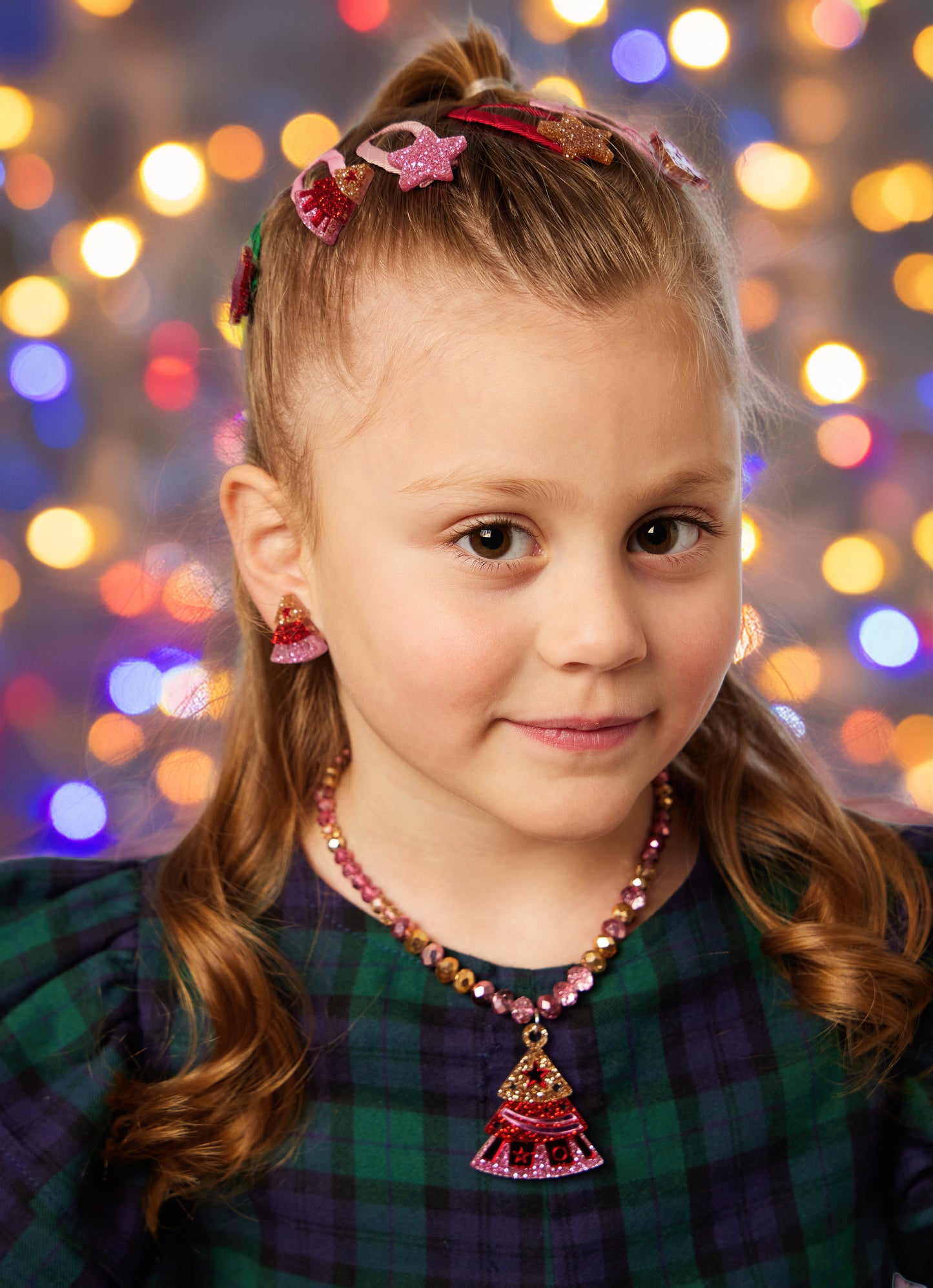 99.EARTREECLIP368 # Παιδικά Σκουλαρίκια με Κλιπ Xmas Tree