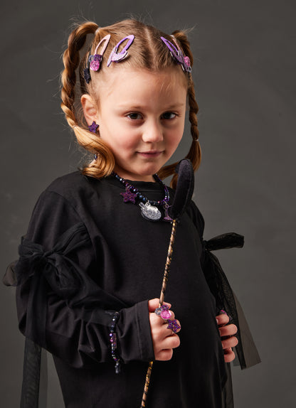 99. HAIRCLIPHATPURPLE # Kids Hair Clips Hat Purple