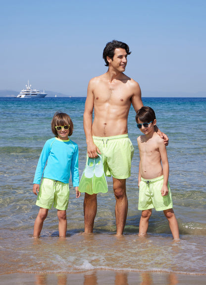 52A.S5BS600Y # Παιδικό Μαγιώ Stripes Neon Yellow