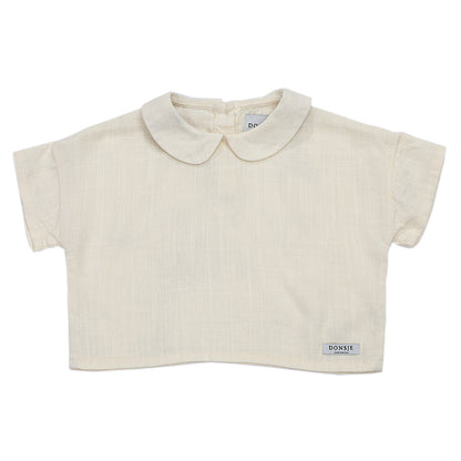 Βρεφική Μπλούζα με Γιακά Ava Antique White