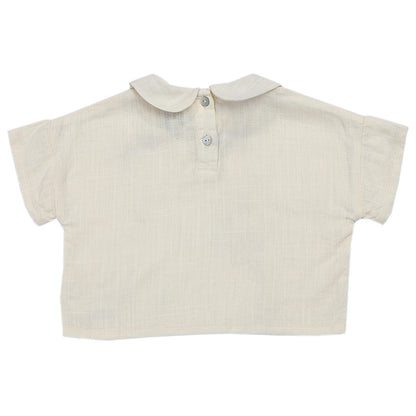 Βρεφική Μπλούζα με Γιακά Ava Antique White