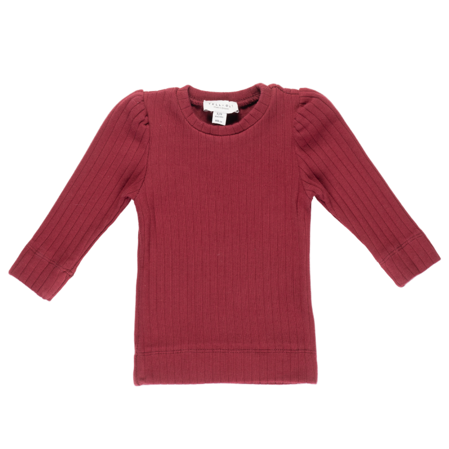 52B.41210122033 # Βρεφική Μακρυμάνικη Μπλούζα Ριμπ Burgundy