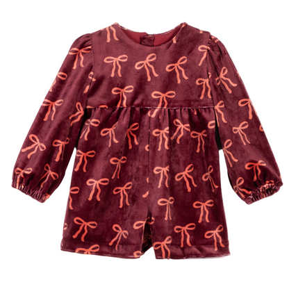 52B.41210142003 # Βρεφική Βελούδινη Ολόσωμη Φόρμα Bow