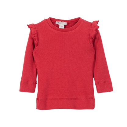 52B.41210222003 # Βρεφική Μακρυμάνικη Μπλούζα Ριμπ Κόκκινη