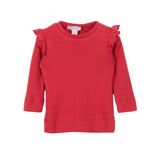 52B.41210222003 # Βρεφική Μακρυμάνικη Μπλούζα Ριμπ Κόκκινη