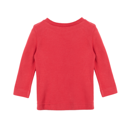 52B.41210222013 # Βρεφική Μακρυμάνικη Μπλούζα Με Καρδιές Κόκκινη