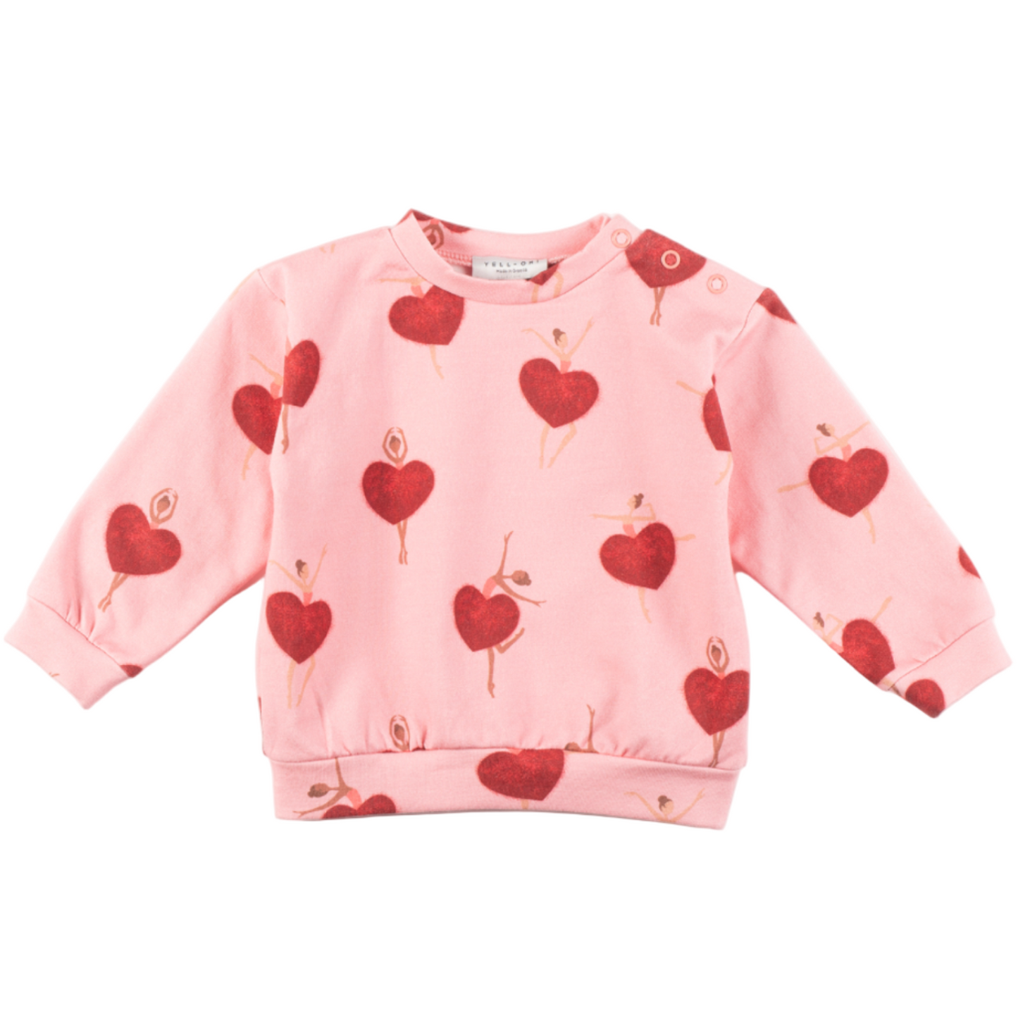 52B.41210222069 # Βρεφική Μπλούζα Φούτερ Ballerina Hearts