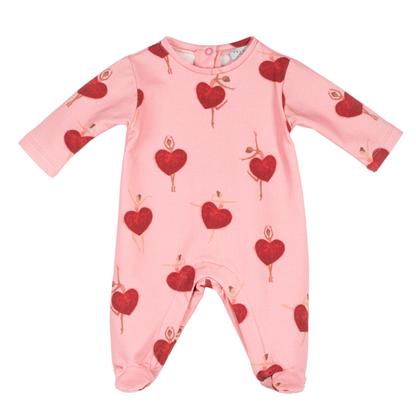 52B.41210250009 # Βρεφικό Μακρυμάνικο Φορμάκι Ballerina Hearts