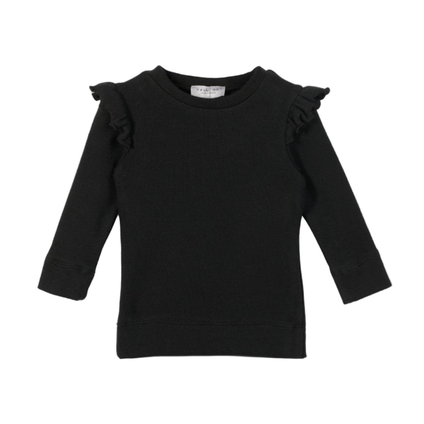 52B.41210322002 # Βρεφική Μακρυμάνικη Μπλούζα Ριμπ Μαύρη