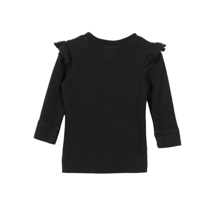 52B.41210322002 # Βρεφική Μακρυμάνικη Μπλούζα Ριμπ Μαύρη