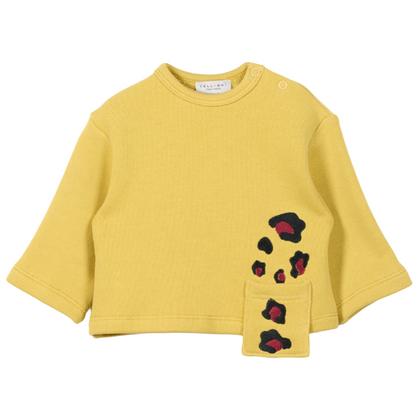 52B.41210322074 # Βρεφική Μπλούζα Φούτερ με Τσέπη Κίτρινη