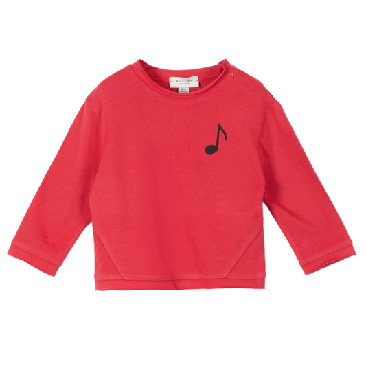 52B.41211222023 # Βρεφική Μακρυμάνικη Μπλούζα Note Red