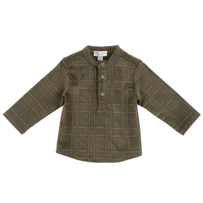 52B.41211320100 # Βρεφικό Πουκάμισο Plaid Olive Khaki