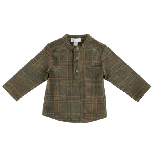 52B.41211320100 # Βρεφικό Πουκάμισο Plaid Olive Khaki