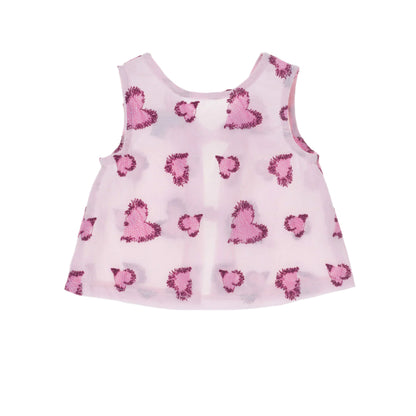 52A.41300220019 # Baby Sleeveless Top with Hearts Embroidery