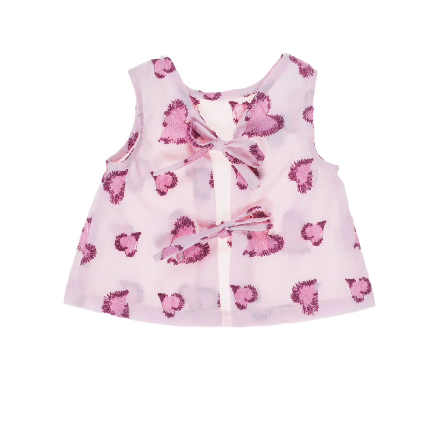 52A.41300220019 # Baby Sleeveless Top with Hearts Embroidery