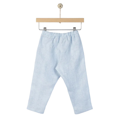 62A.41311101215 # Kids Linen Trousers Hermes Aether Blue