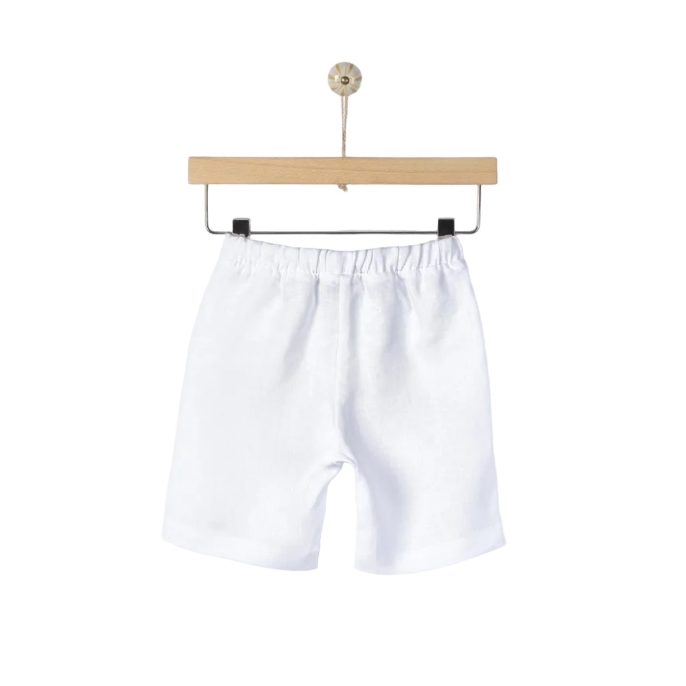 62A.41311104210_bb # Baby Linen Bermuda Shorts Hermes White