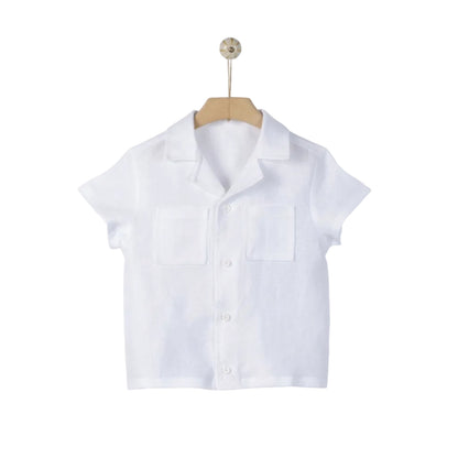 62A.41311123200 # Kids Linen Shirt Hermes White