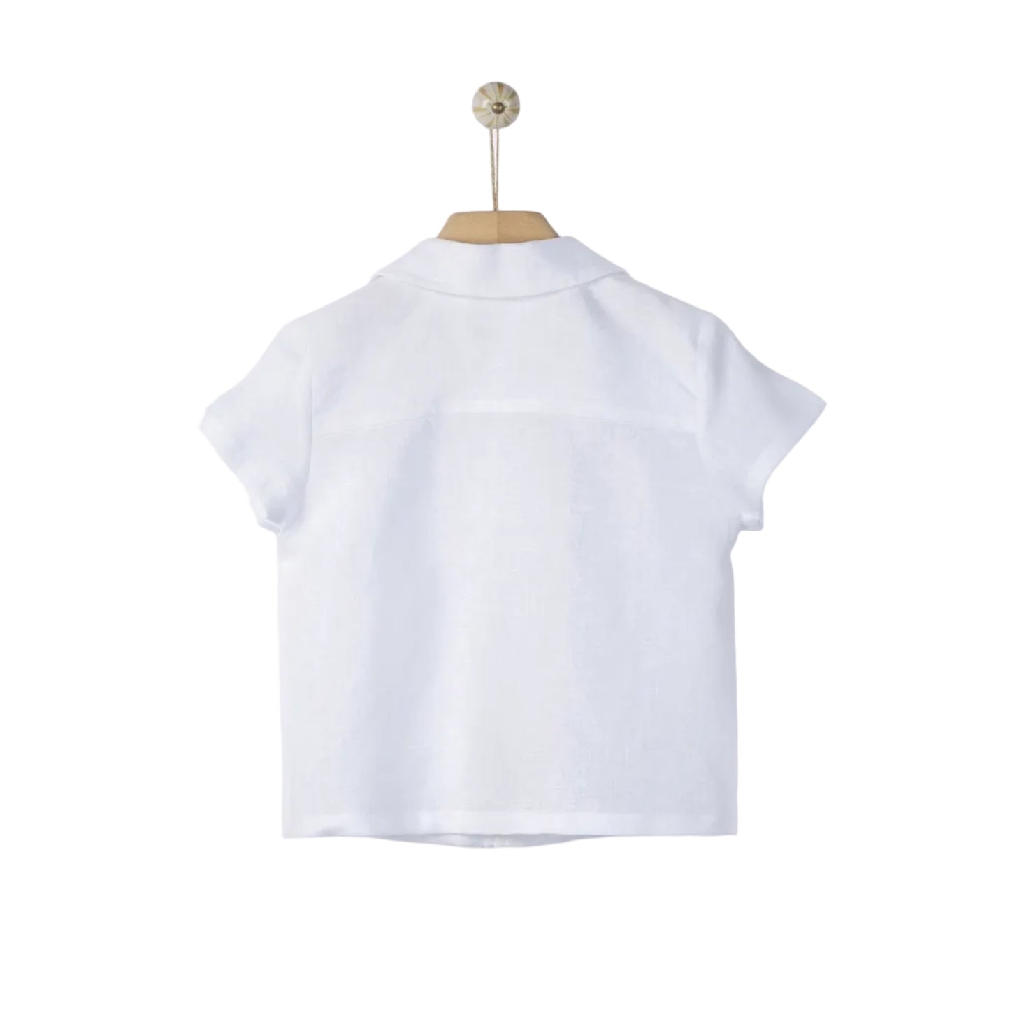 62A.41311123200 # Kids Linen Shirt Hermes White
