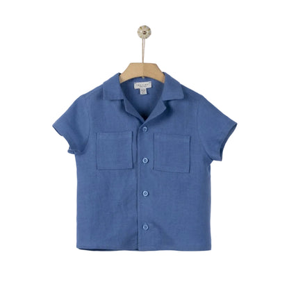 62A.41311123201 # Kids Linen Shirt Hermes Aegean Blue