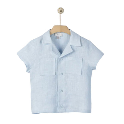62A.41311123205 # Kids Linen Shirt Hermes Aether Blue