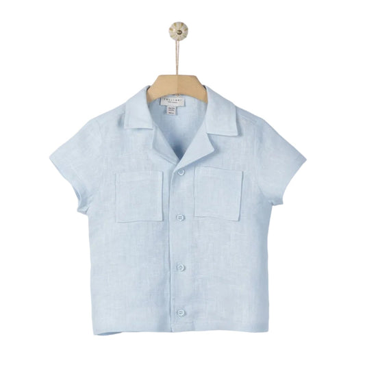 62A.41311123205 # Kids Linen Shirt Hermes Aether Blue