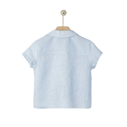 62A.41311123205 # Kids Linen Shirt Hermes Aether Blue