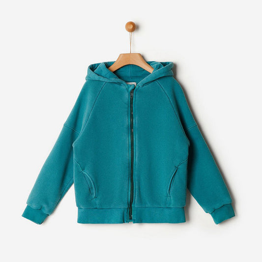 42B.42201317006 # Παιδική Ζακέτα Φούτερ Antique Green